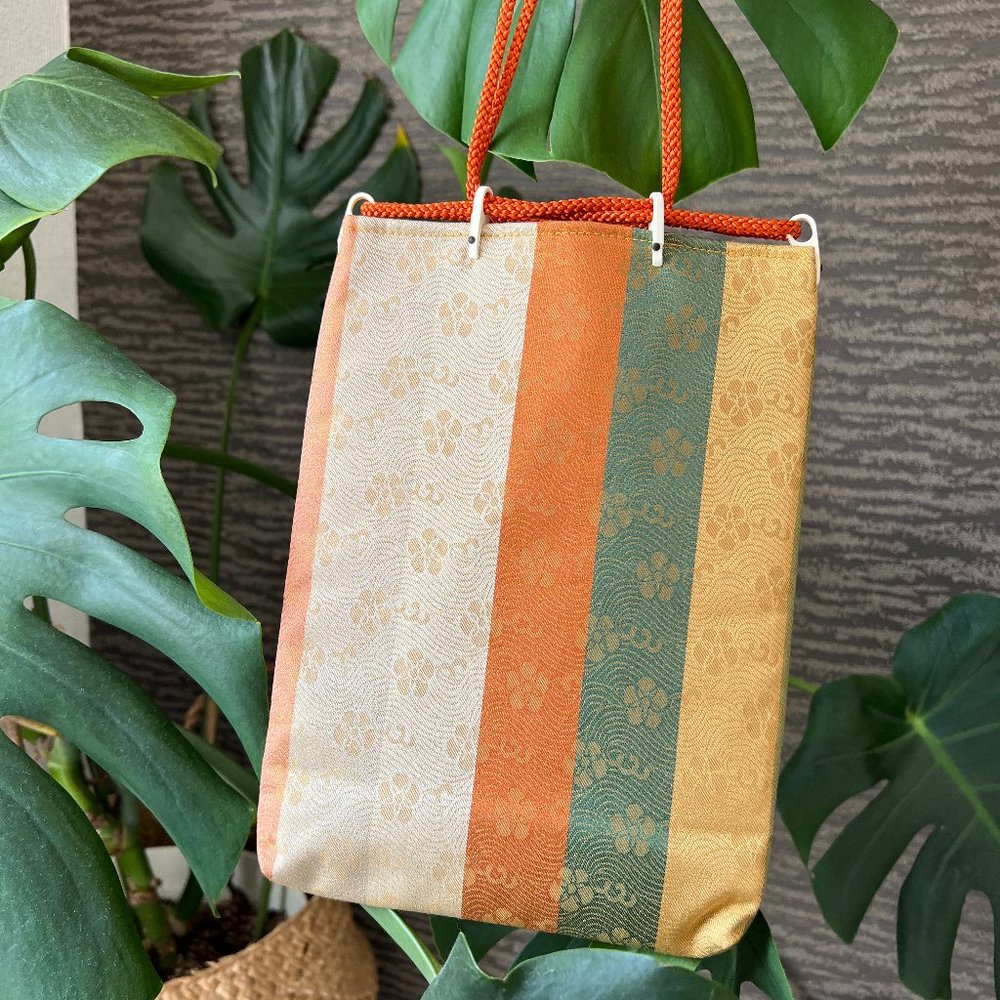 Rectangular Japanese Drawstring Bag (Kinchaku ), … - image 2